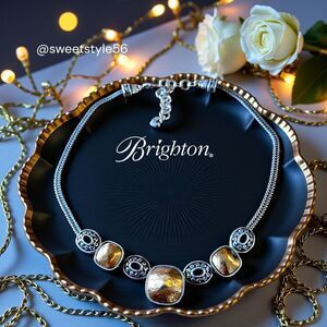 BRIGHTON "Venus Rising" Brushed Gold And Silver Statement Necklace EVENT READY!